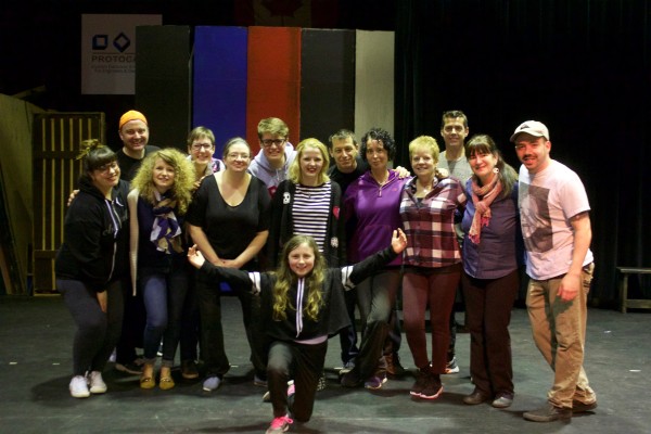 Cast of Broadway Showstoppers getting ready for this weekend's Mother's Day shows at CBU Boardmore Theatre - photo: Todd Hiscock